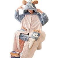 Ensemble de pyjama épais pour femmes : Chaleur et confort pour l'Hiver