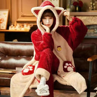  Votre Compagnon pour les Soirées Froides: Pyjamas en Flanelle avec Capuche